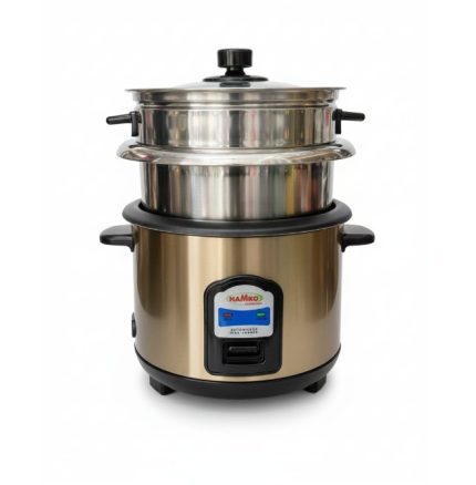 Hamko Rice Cooker 1.8 L - Golden color, 85% Energy savings - হেমকো রাইস কুকার ১.৮ লিটার।