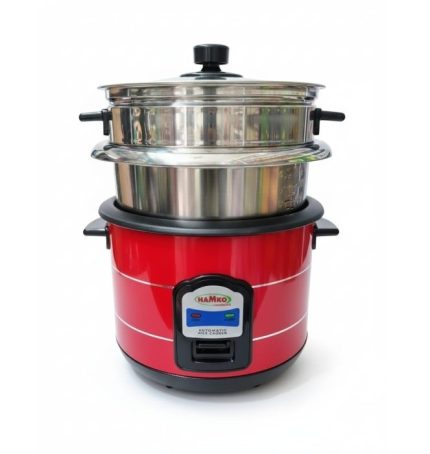 Hamko Rice Cooker 1.8 Liter-Red color, 85% Energy savings - হেমকো রাইস কুকার ১.৮ লিটার।