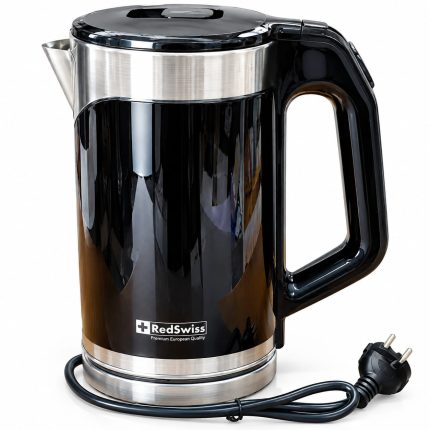 RedSwiss RSEK 1803 black 1.8l electric kettle - Premium Stainless Steel & Auto Shut-off | Mahzam BD