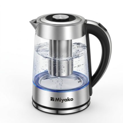 Miyako MJK-25T-GLS 2.5L Glass Electric Kettle - BPA Free Fast Boiling | Mahzam BD