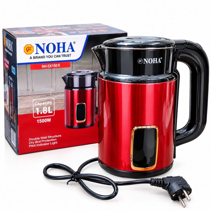 Noha 1.8L kettle double wall cool touch exterior - সেরা Noha কেটলি দাম | Mahzam BD